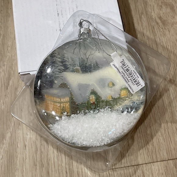 Winter Scene Glass Ornament - Picture 1 of 2